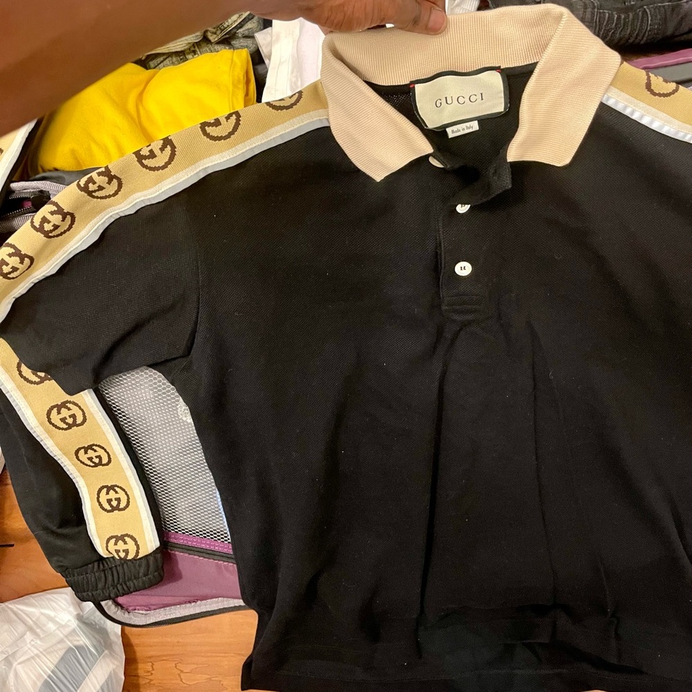 Gucci-GG Stripe Polo Shirt